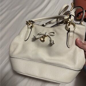 Coach Cream Leather Crossbody bag